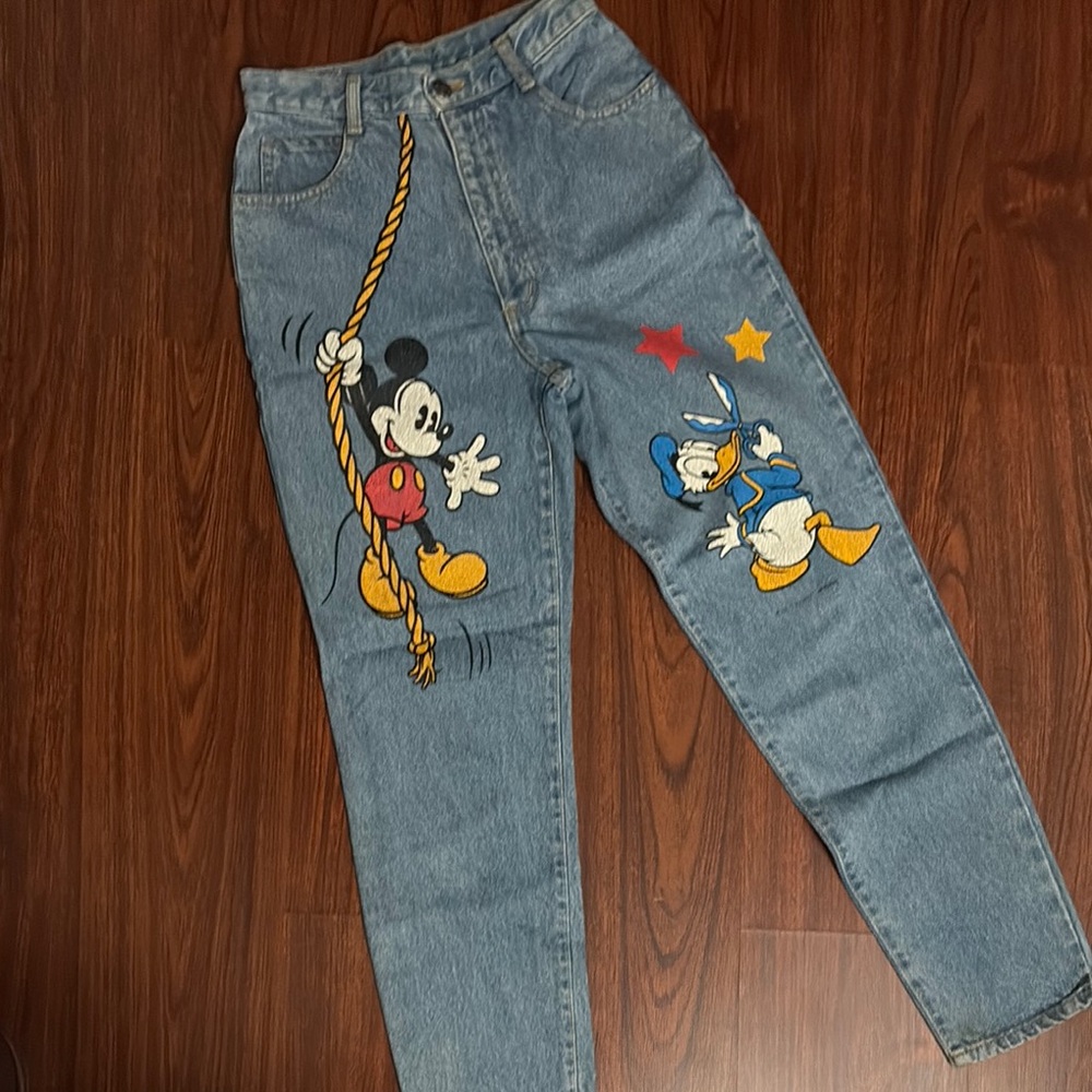 Disney Women's Jeans with Mickey and Donald Design